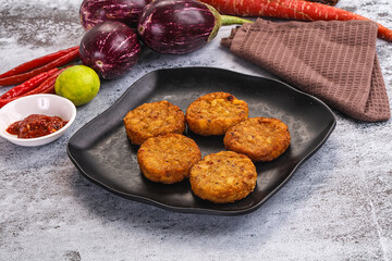 Fried potato crispy golden hash brown