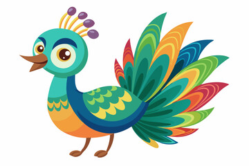 Cute cartoon lynx character with big green eyes and fluffy tail, illustrated in a vibrant and friendly style. Perfect for children's books, educational materials.