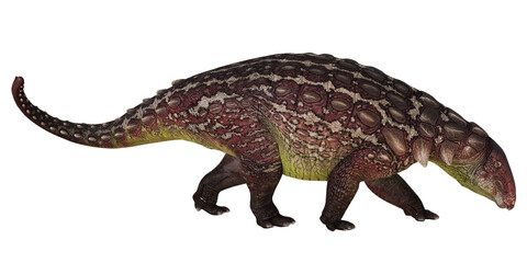 Realistic depiction of a prehistoric armored dinosaur.