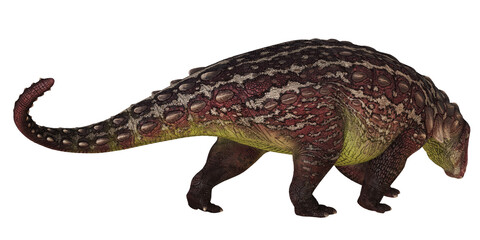 Realistic model of a prehistoric dinosaur.
