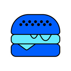 Icon a burger, isolated against a clean background.