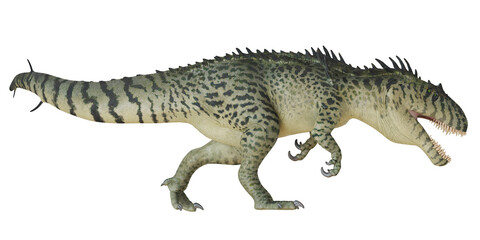 Realistic depiction of a fierce dinosaur.