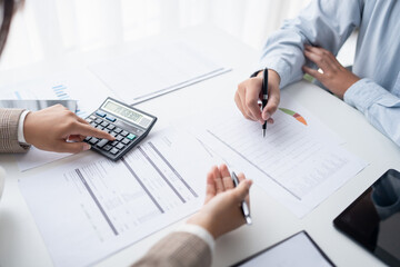 business man Auditor or internal revenue service staff checking annual financial statements company Audit &nbsp;Accounting tax.