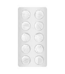 remedy pill tablets pharmacy medicine in package on white background