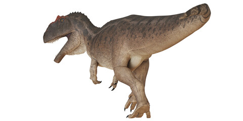 Realistic depiction of a large carnivorous dinosaur