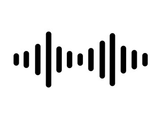 vector illustration of sound waves on white background