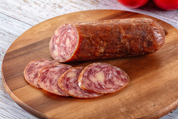Salchichon pork cured sausages with parmesan