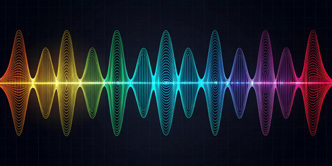 Waves of the equalizer. Audio wave talking. Voice speaking music sound line levels. Podcasting