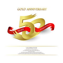 Anniversary celebration 50 years (anniversary banner) vector illustration.