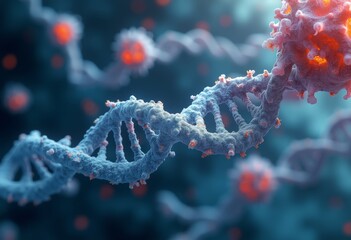 Close up of DNA Chain Art