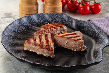 Gourmet Grilled tuna fish steak