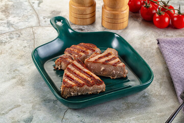 Gourmet Grilled tuna fish steak