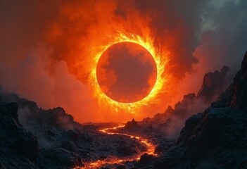 Close up of Volcanic Landscape Art