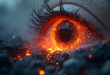 Close up of Flame Eye Art