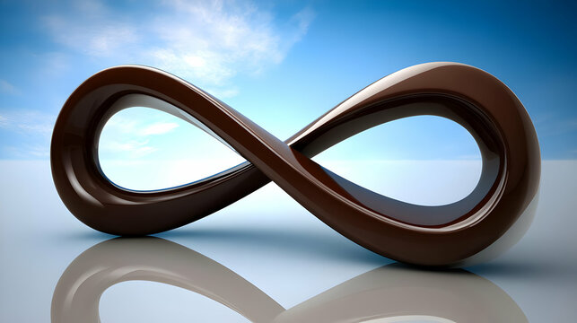 made of magnetic liquid floating above a reflective ground with endless sky