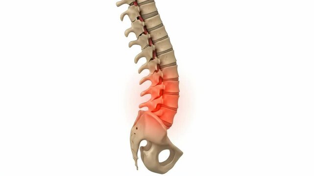 Painful human spine illustration