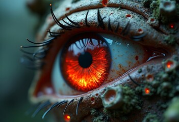 Close up of Flame Eyes Art