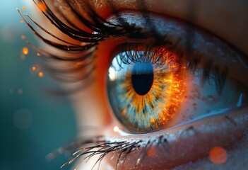 Colorful Eye Art Close up