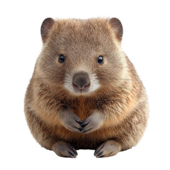 Fototapeta premium Wombat isolated on transparent background.