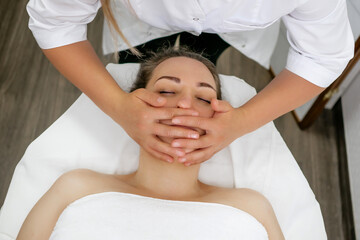 Buccal Massage Technique Performed by Professional Therapist – Natural Facial Sculpting and Anti-Aging Procedure at Spa