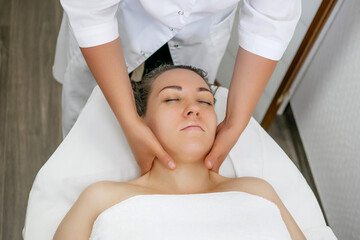 Buccal Massage Technique Performed by Professional Therapist – Natural Facial Sculpting and Anti-Aging Procedure at Spa
