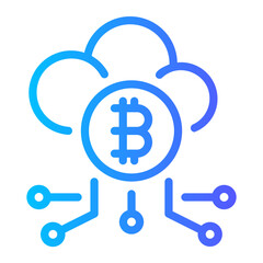 bitcoin cloud network icon
