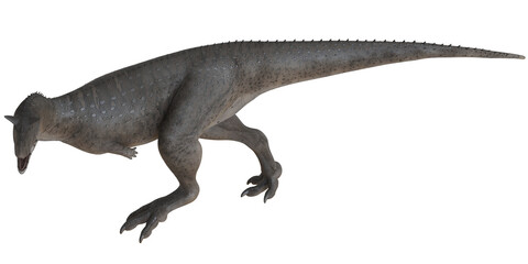 Realistic dinosaur rendering in dynamic pose