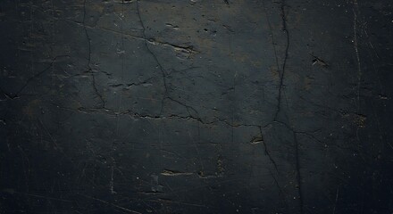Obraz premium Cracked Black Texture Surface with Rough Stone Detail Close Up