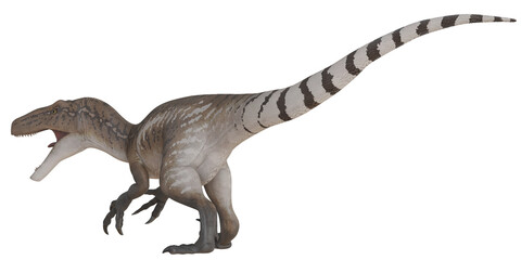 Fototapeta premium Lifelike dinosaur model in a dynamic pose