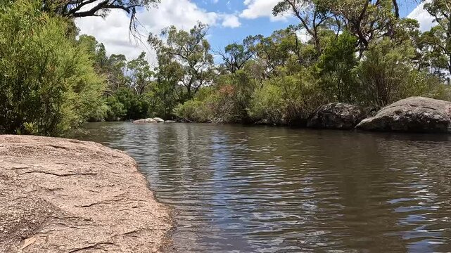 Natural Granite Rockpool at Bald Rock Creek, Swimming Hole in Girraween National Park, Queensland