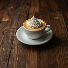 Obraz premium Espresso coffee with whipped cream and sprinkles