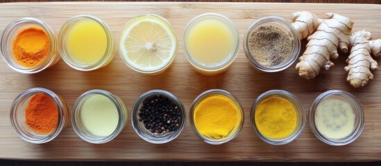 Healthy Drink Ingredients Laid Out