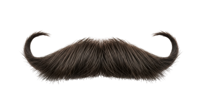 Isolated Detailed Brown Mustache Hairpiece Accessory