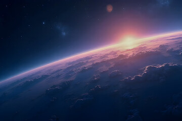 sunrise over the earth