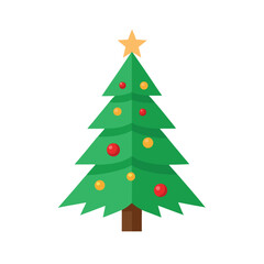 Obraz premium Christmas tree vector illustration