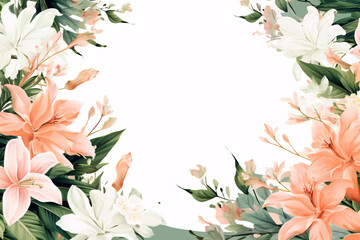 Obraz premium Watercolor Flowers Bouquets, illustration background