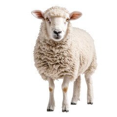 Sheep isolated on transparent background.