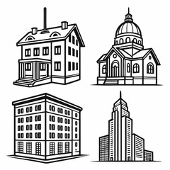 Fototapeta premium sketch of houses