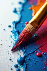 Intricate brush detail, paint flowing, slow motion , details, artist