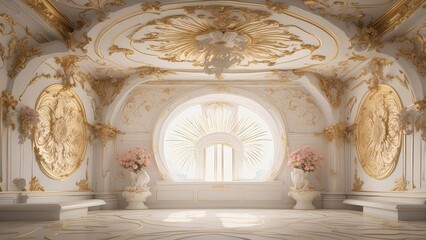 Elegance in White and Gold The Grandiose Interior Design