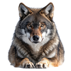 Obraz premium Wolf isolated on transparent background.