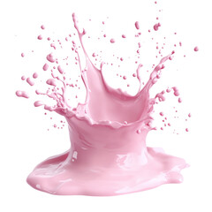 Splash of Pink Milky Liquid Similar on isolated transparent cutout PNG Background