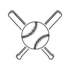 Baseball bat icon vector. Baseball illustration sign. Sport symbol. Softball logo.