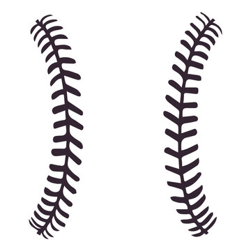 Baseball Stitches icon vector. Baseball illustration sign. Sport symbol or logo.