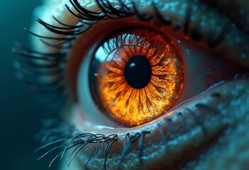 Close up of Golden Brown Eye Art