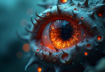 Orange Gold Eye Art Close up