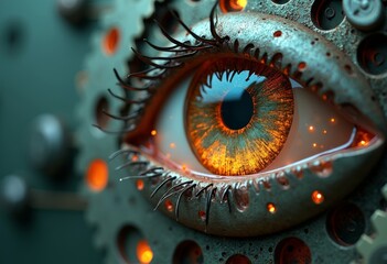 Close up of Mechanical Eye Art