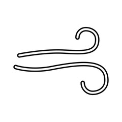 Wind icon vector. Draft illustration sign. Weather symbol or logo.