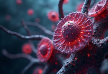 Virus Structure Art Scene
