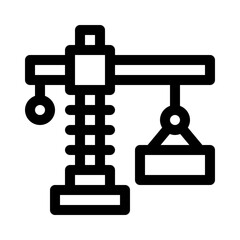 Crane line icon